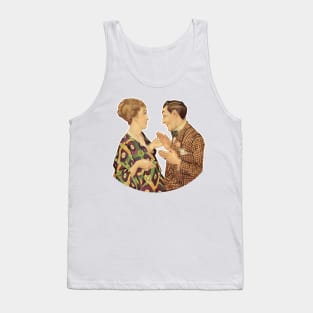 Flirting between vintage art nouveau valentine couple Tank Top